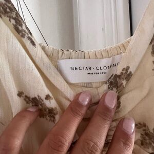 Cream Floral Maxi Dress